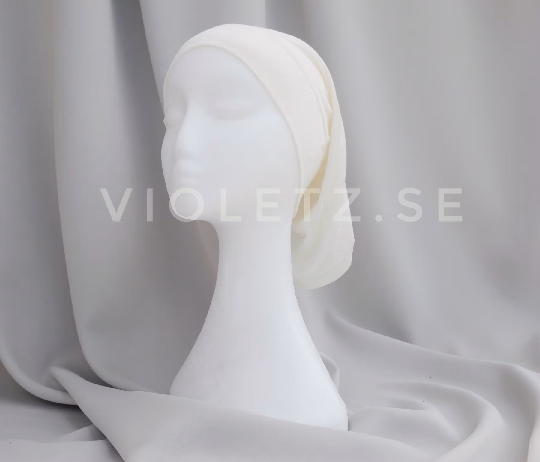 Instant Chiffong hijab med undersjal - cream