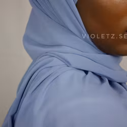 Instant Chiffong hijab med undersjal - arabian blue