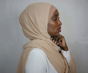 Instant Chiffong hijab med undersjal - toffe