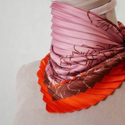 MINI SCARF I SIDEN - blush