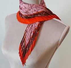 MINI SCARF I SIDEN - blush