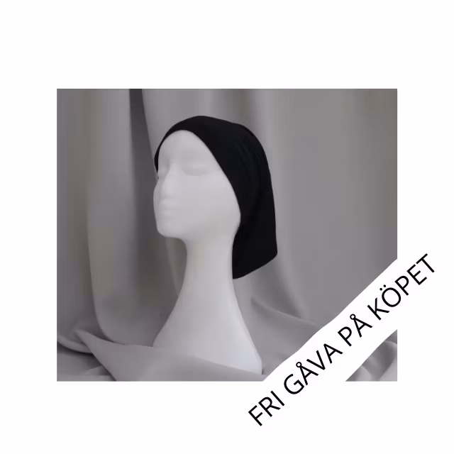 ROYA HIJAB - Premium chiffong med krok: black