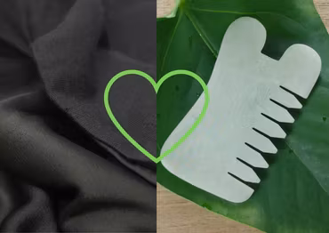 Diamond-KIT/ 2-pack undersjal silke och hårdvårdande Gua Sha-kam