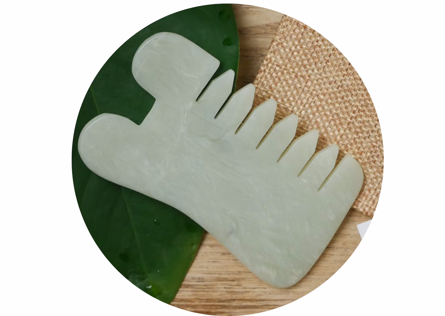 Diamond-KIT/ 2-pack undersjal silke och hårdvårdande Gua Sha-kam