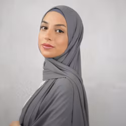 HIJAB MED MAGNET - Silk Chiffong - stone