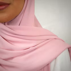 HIJAB MED MAGNET - Silk Chiffong - rosa