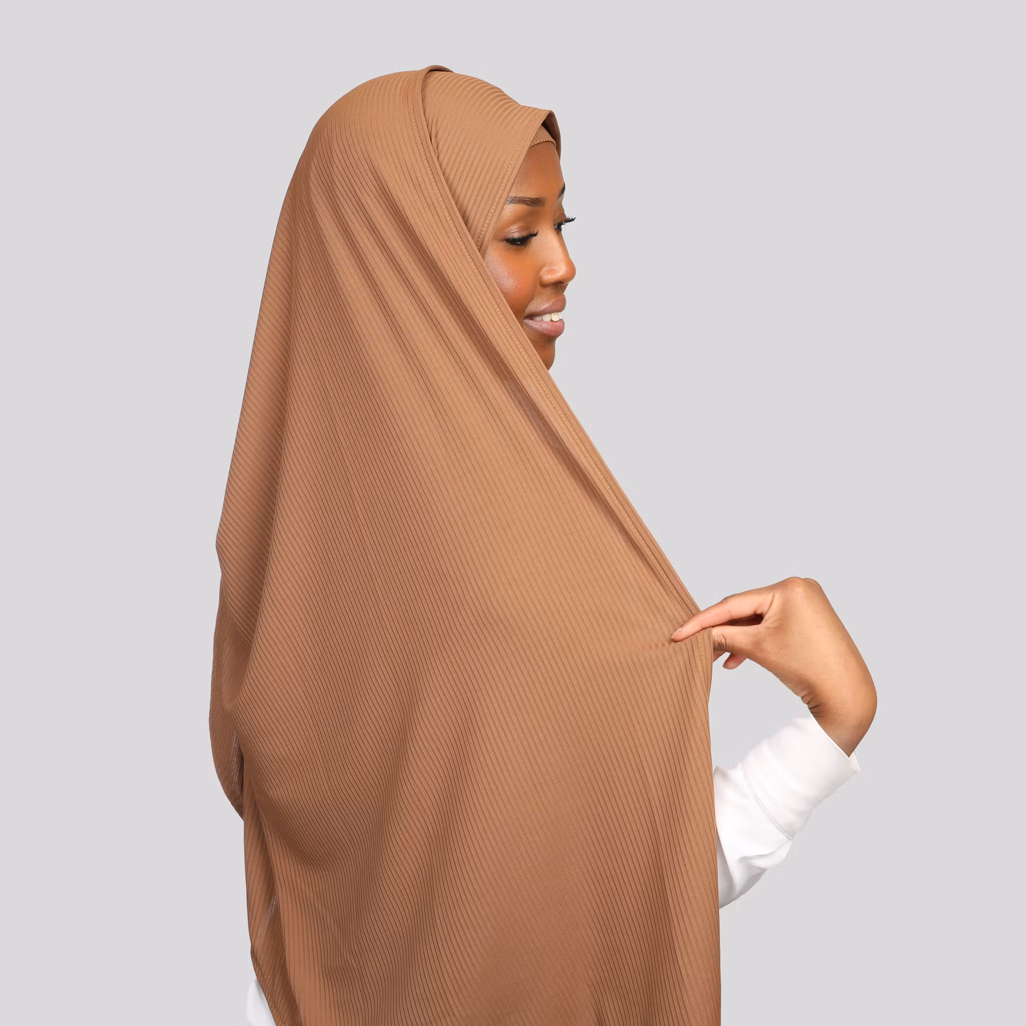 Pearl- RIBBAD INSTANT JERSEY MED UNDERSJAL - toffee