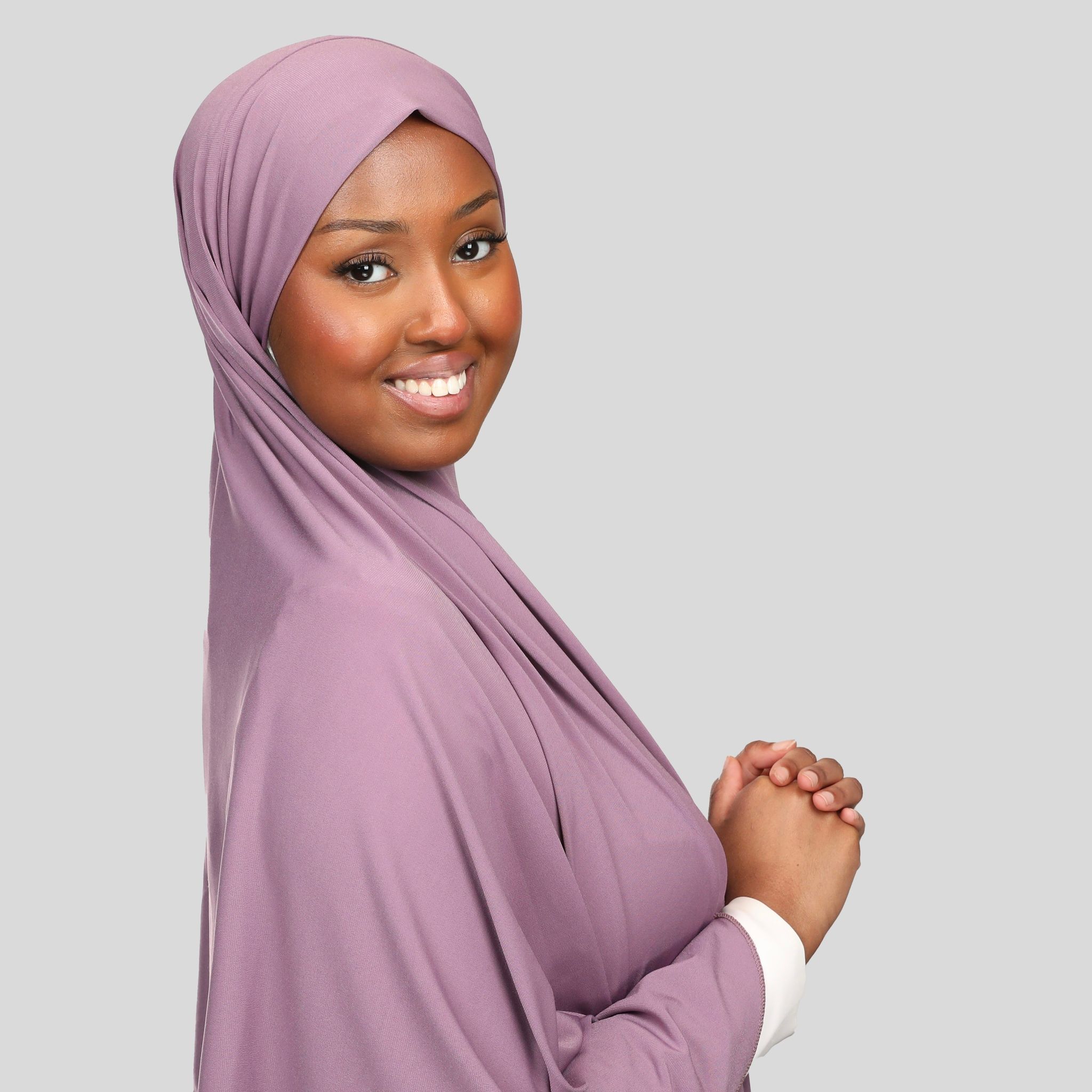 Kristal - Instant hijab med band - Dusty