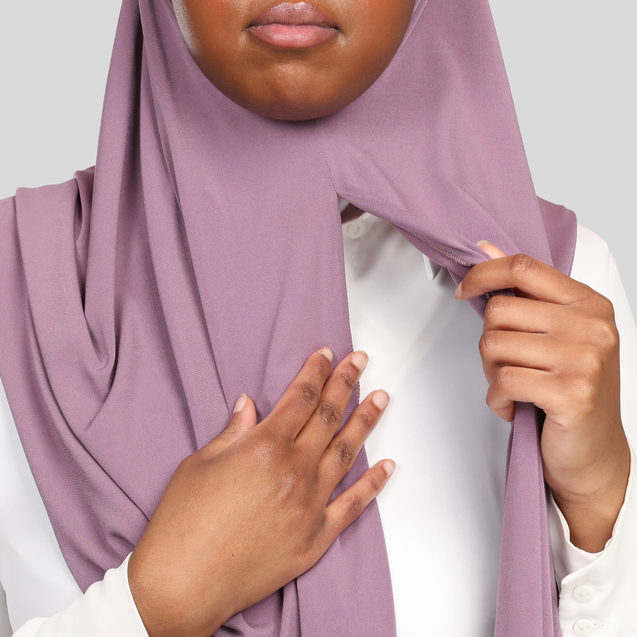 Kristal - Instant hijab med band - Dusty