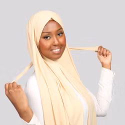 Kristal - Instant hijab med band - beige