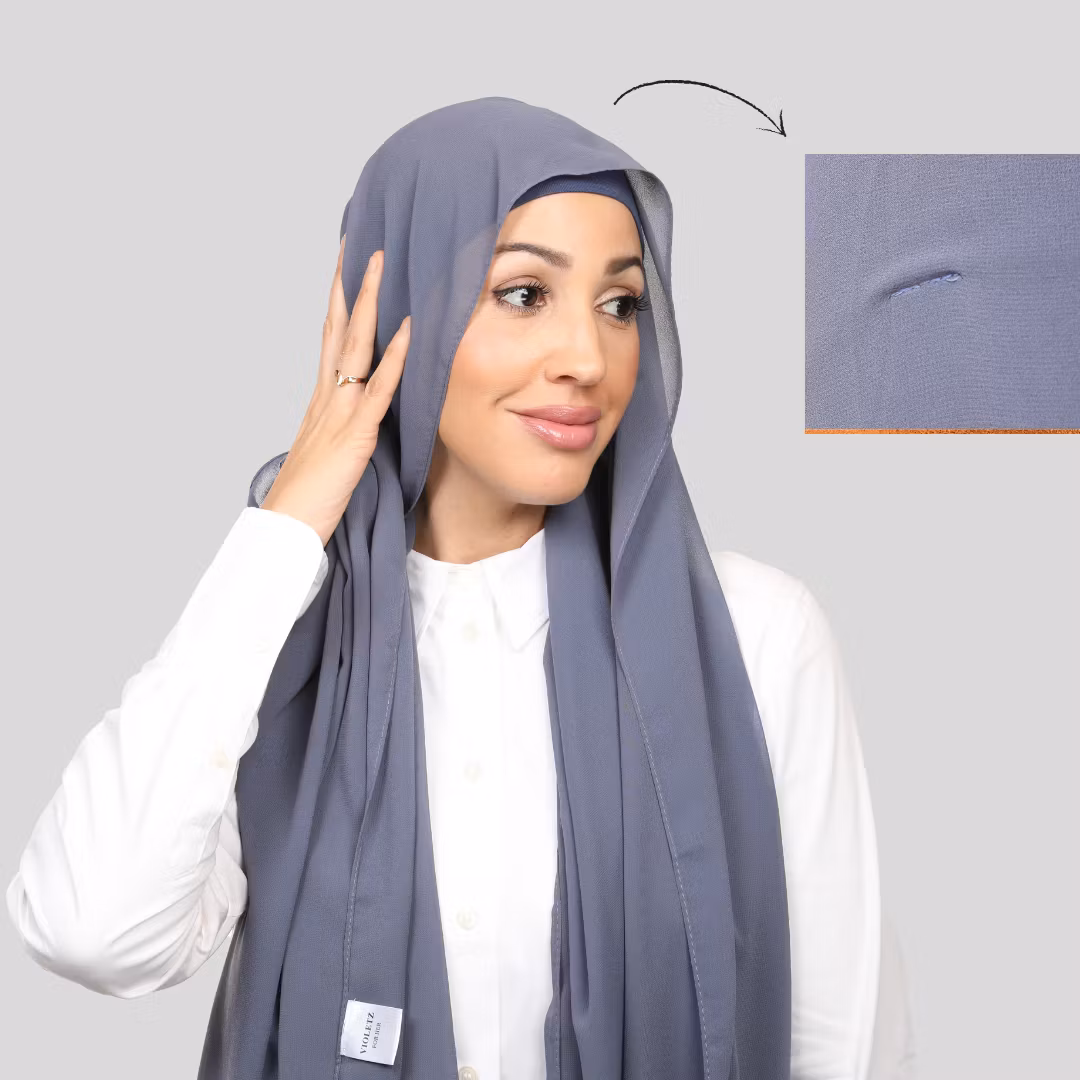 Tiara- hijab med insydd undersjal -greyblue