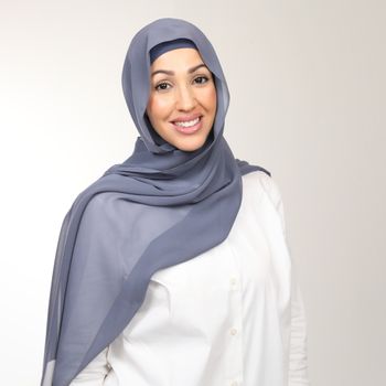 Tiara- hijab med insydd undersjal -greyblue