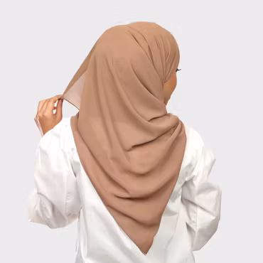 Tiara- hijab med insydd undersjal- Almond-varm