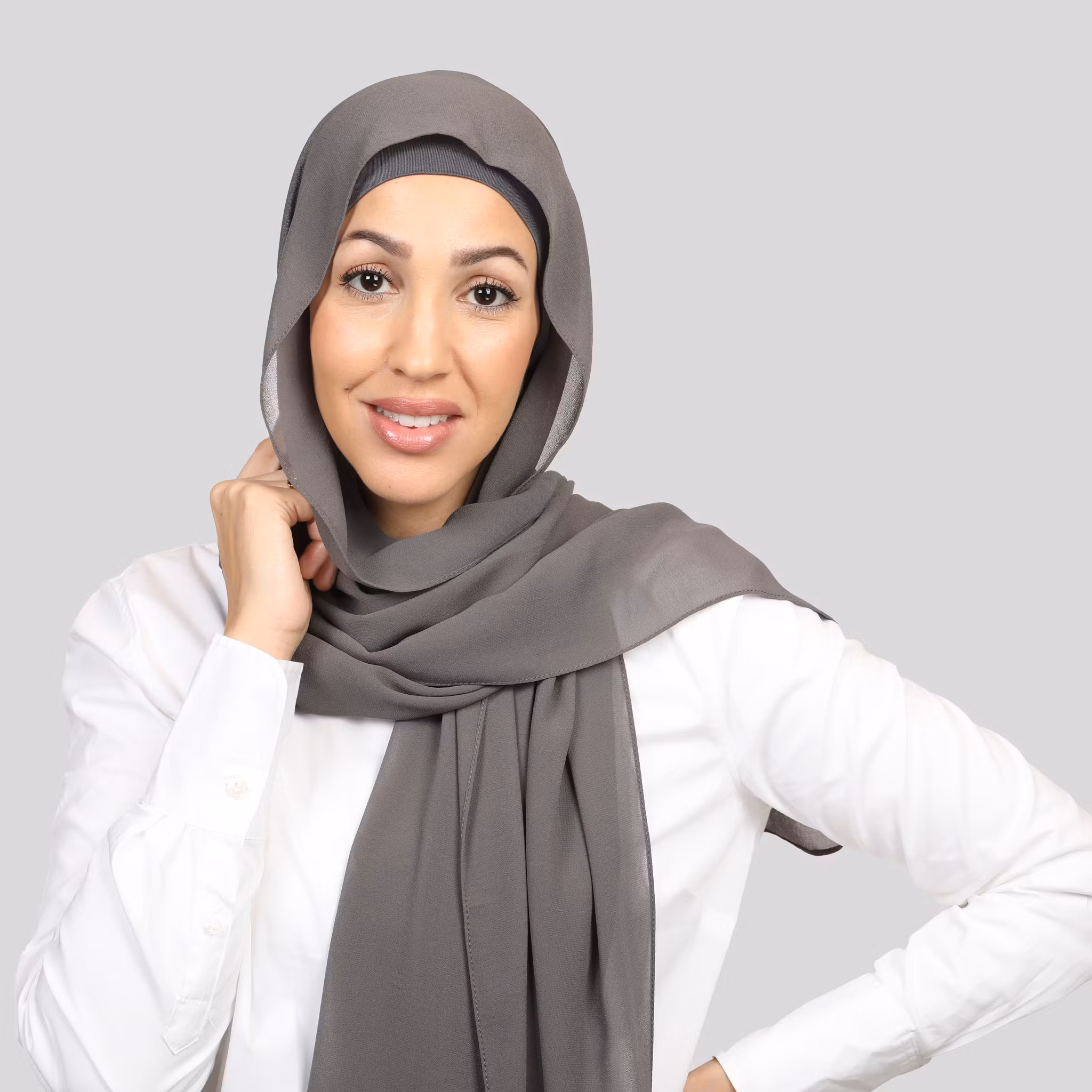Tiara- hijab med insydd undersjal - Dark grey