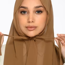 HIJAB MED KNYTBAND - Toffe