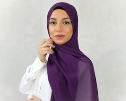 HIJAB MED KNYTBAND - Plum