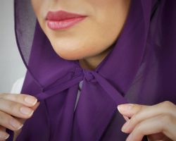 HIJAB MED KNYTBAND - Plum