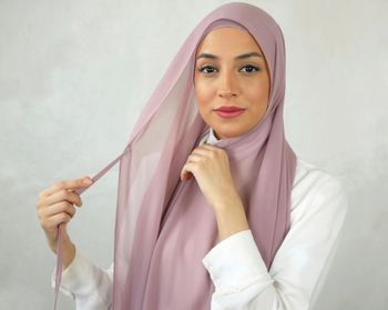 HIJAB MED KNYTBAND - Blush