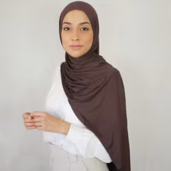 INSTANT JERSEY HIJAB - Kastanj