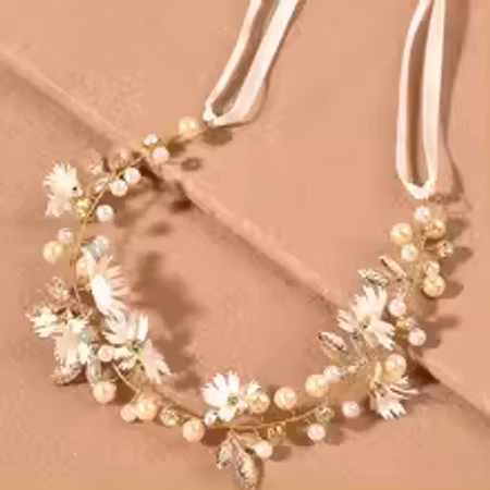 Hårband med blommor