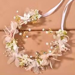 Hårband med blommor