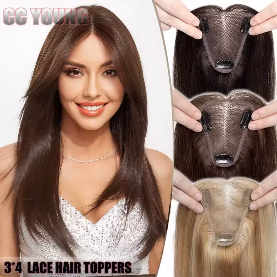 Hair Topper i äkta hår 3x4 cm