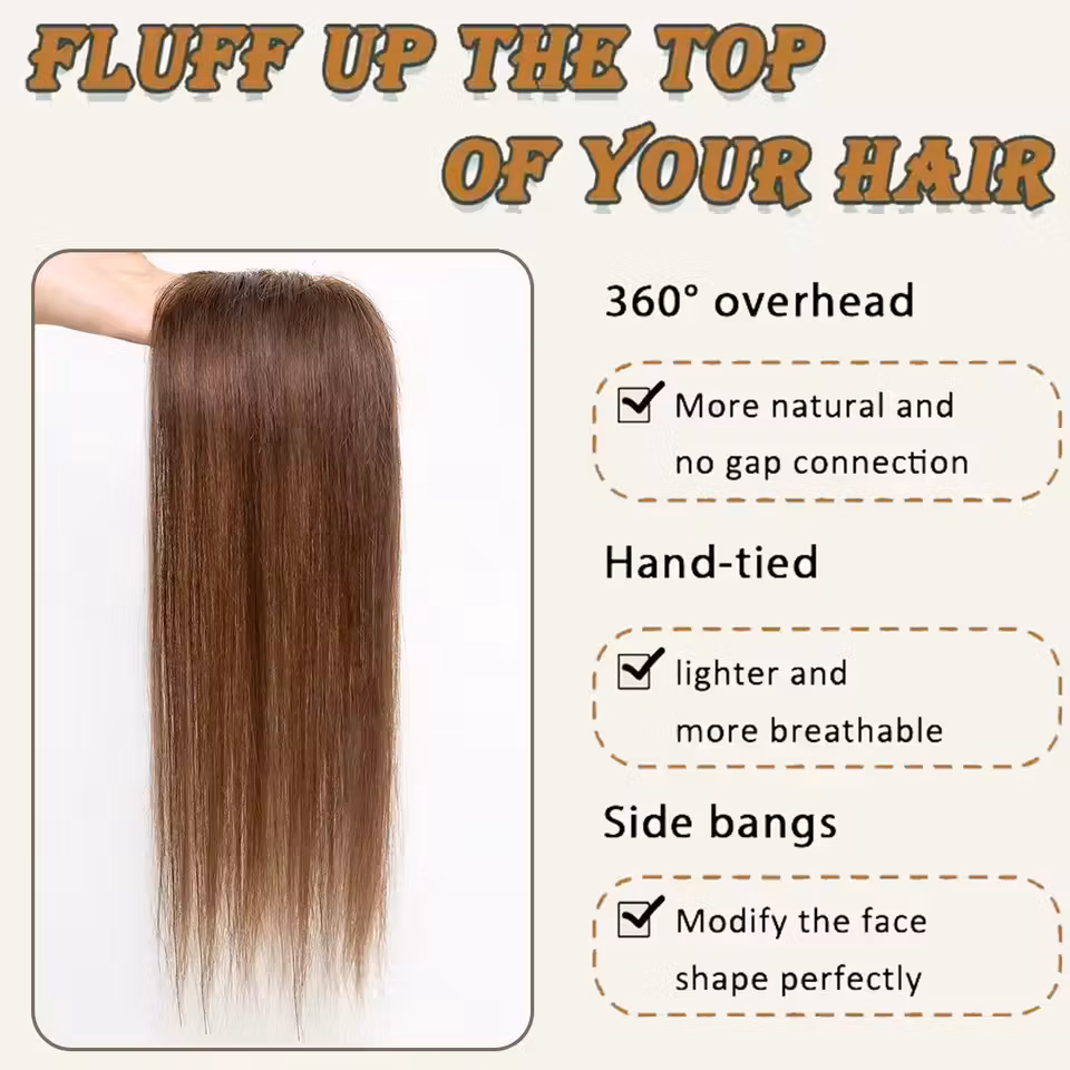 Hair Topper i äkta hår 3x4 cm