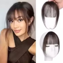 Lugg i äkta hår med clips