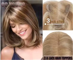 Hair Topper 3x4 inch – Fylligare, friskare och mer harmoniskt hår i 100 % äkta Remy hår