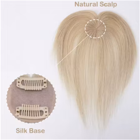 Lugg med Silk Base 5×5 cm – Naturligt, mjukt och perfekt integrerad