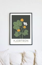 POSTER HJORTRON GRÖN