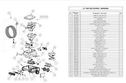 R0657900 - Motor block shaft pim Ø4 (5st) - (Nr:6) Reservdel Poolrobot CF 1000 Pro