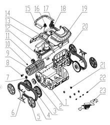 ZKWY34 - Roller (1st) - (Nr:9) Reservdel Poolrobot CF 400CL