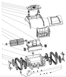 ZKWY11 - Motor set (1st) - (Nr:8) Reservdel Poolrobot CF 200CL