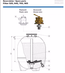 630400 - Packning filtertopp/tank 525/645/765/905 Pahlén