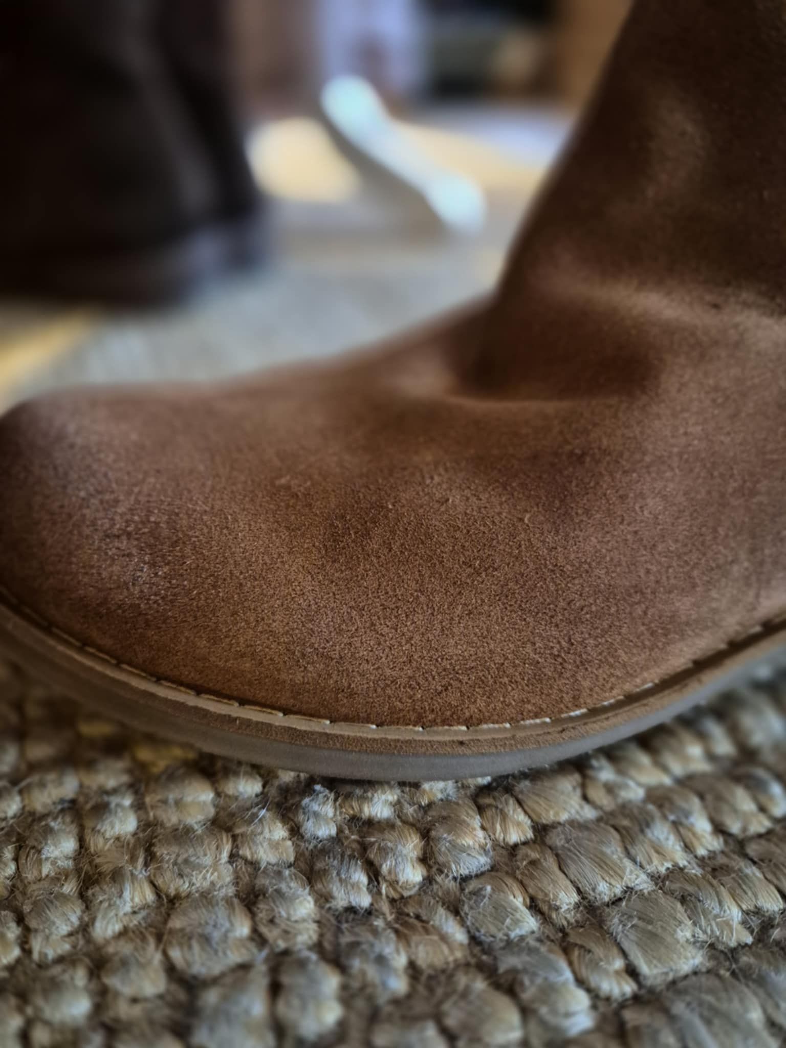 Mocka/skinn boots calvados