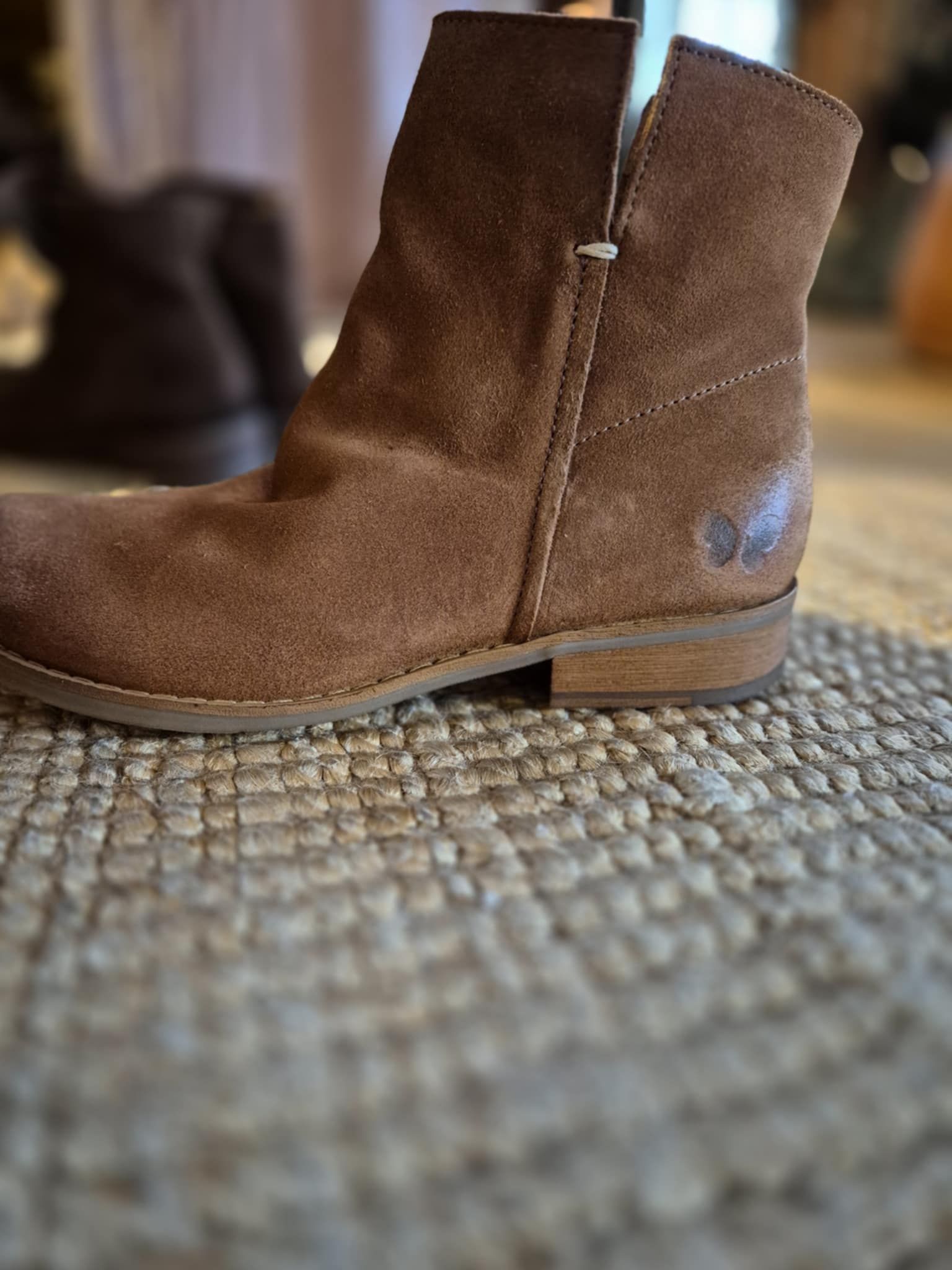 Mocka/skinn boots calvados