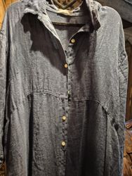 Skjort klänning marin