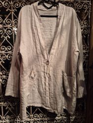 Linne kavaj beige