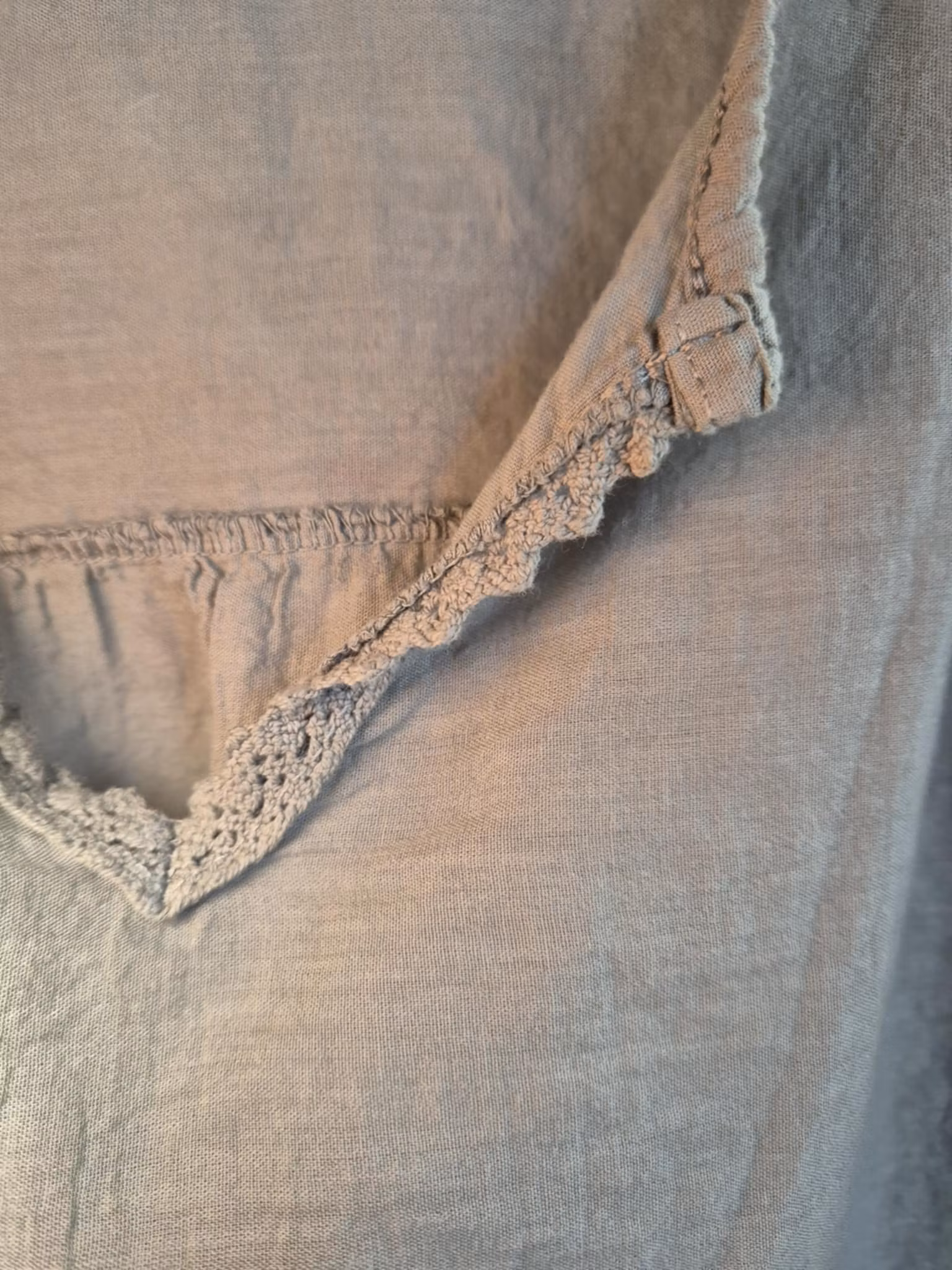 Bomulls blus grå