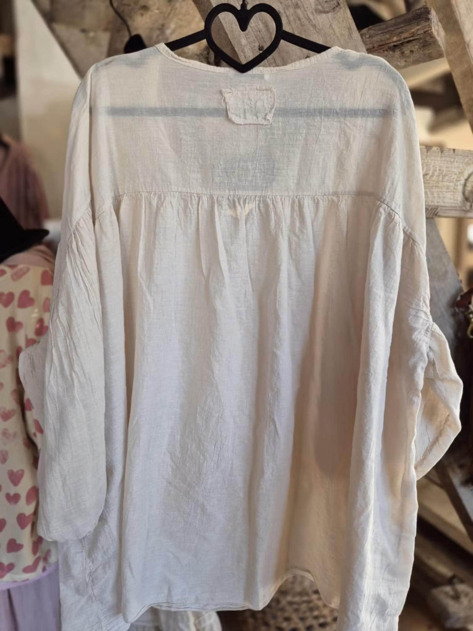 Bomulls blus linfärg