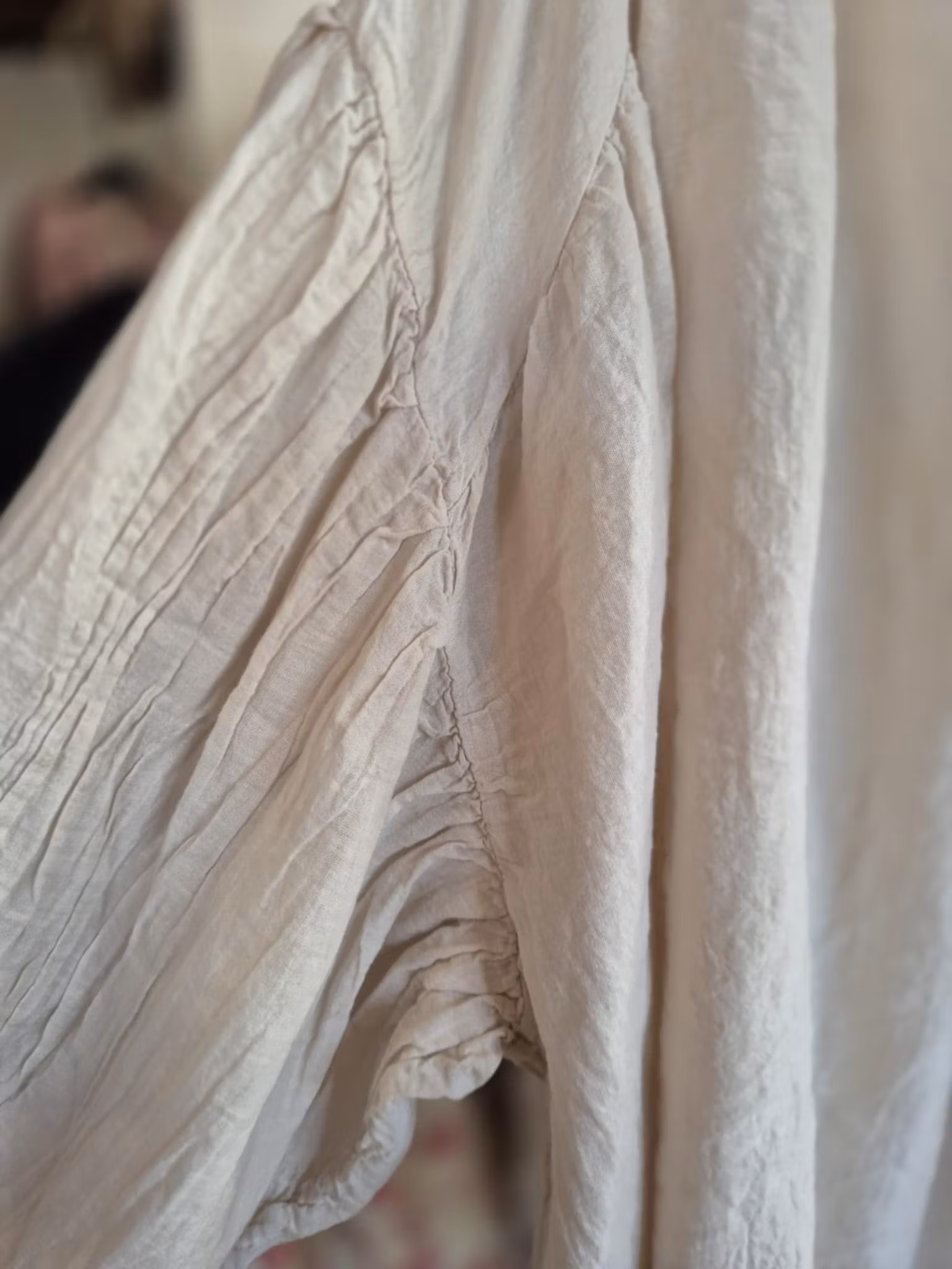 Bomulls blus linfärg