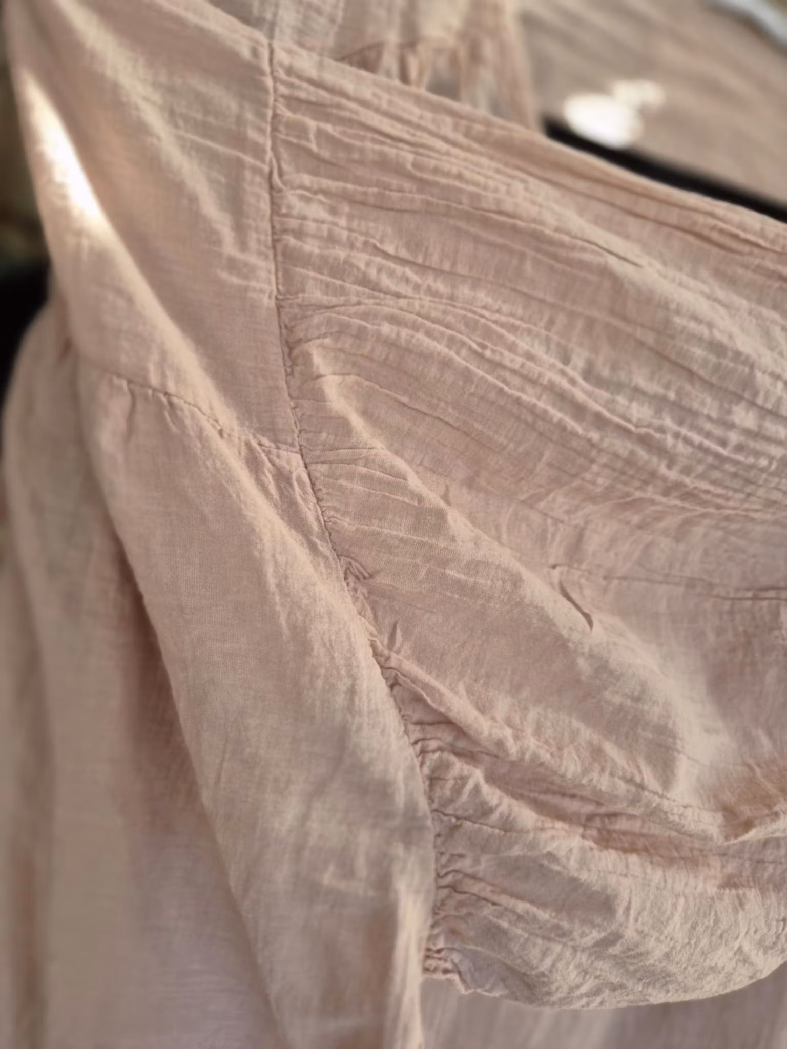 Bomulls blus gammel rosa