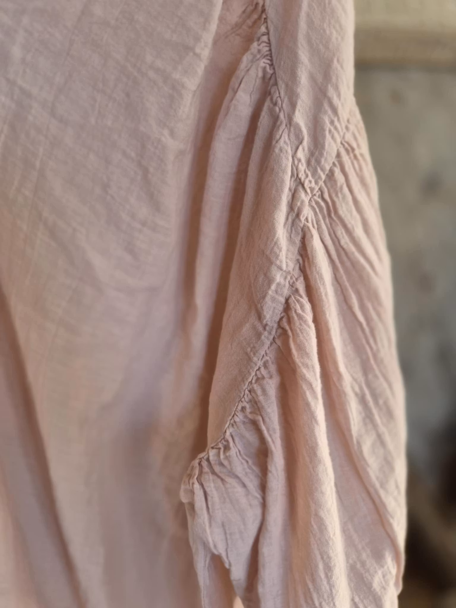 Bomulls blus gammel rosa