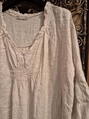 Linne tunika beige