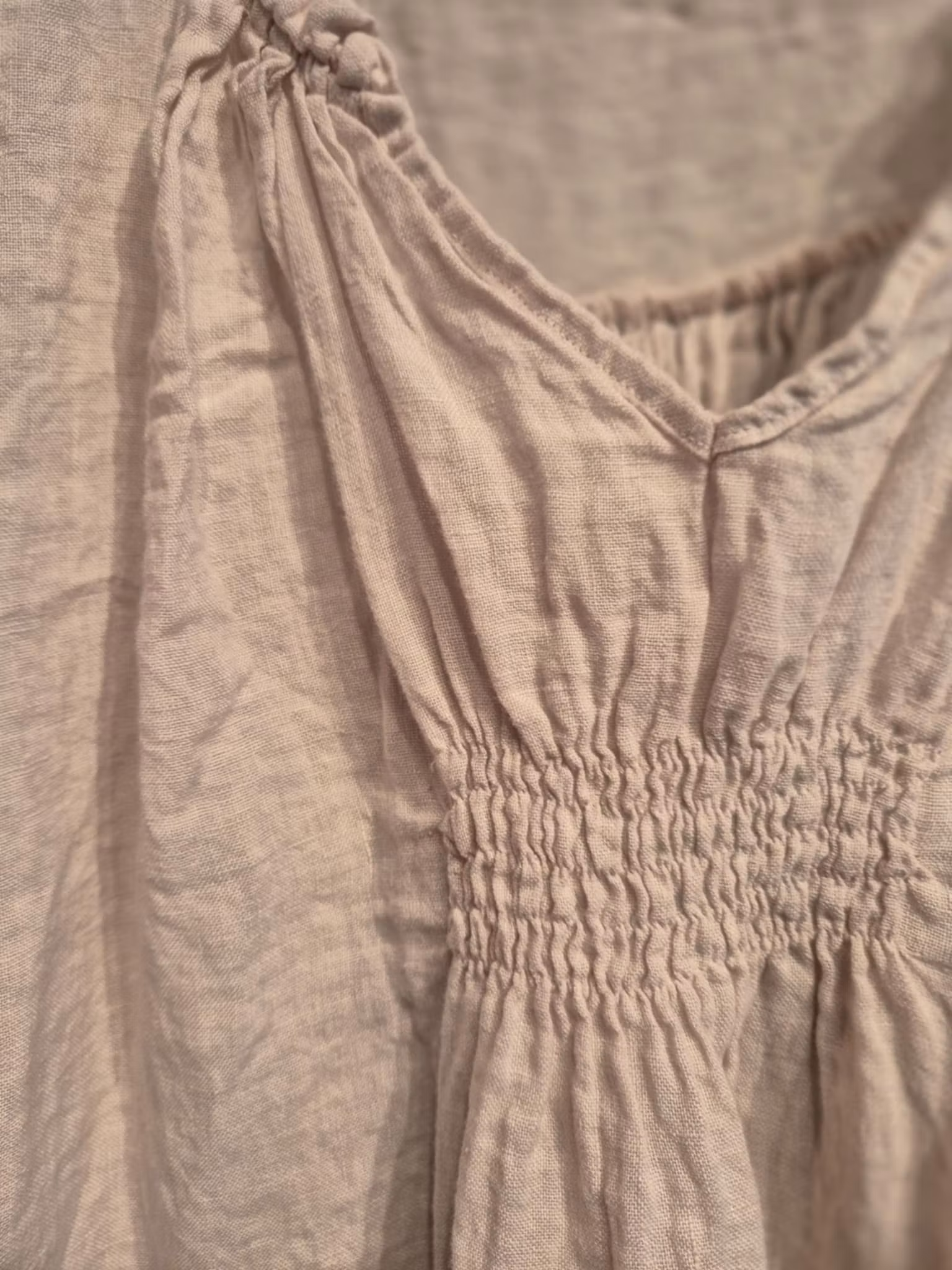 Linne tunika beige
