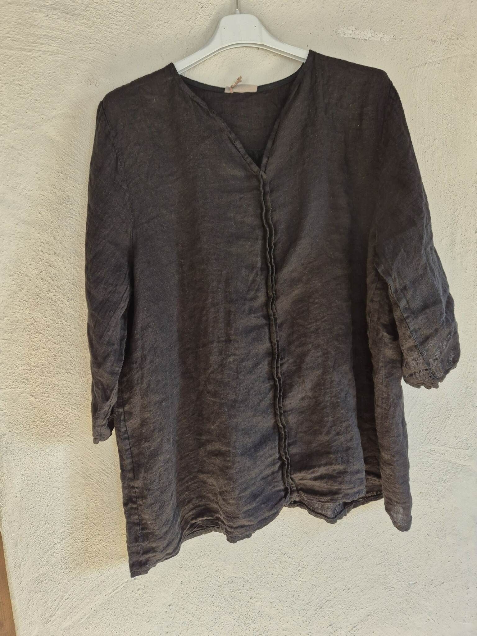 Linne skjorta blus svart