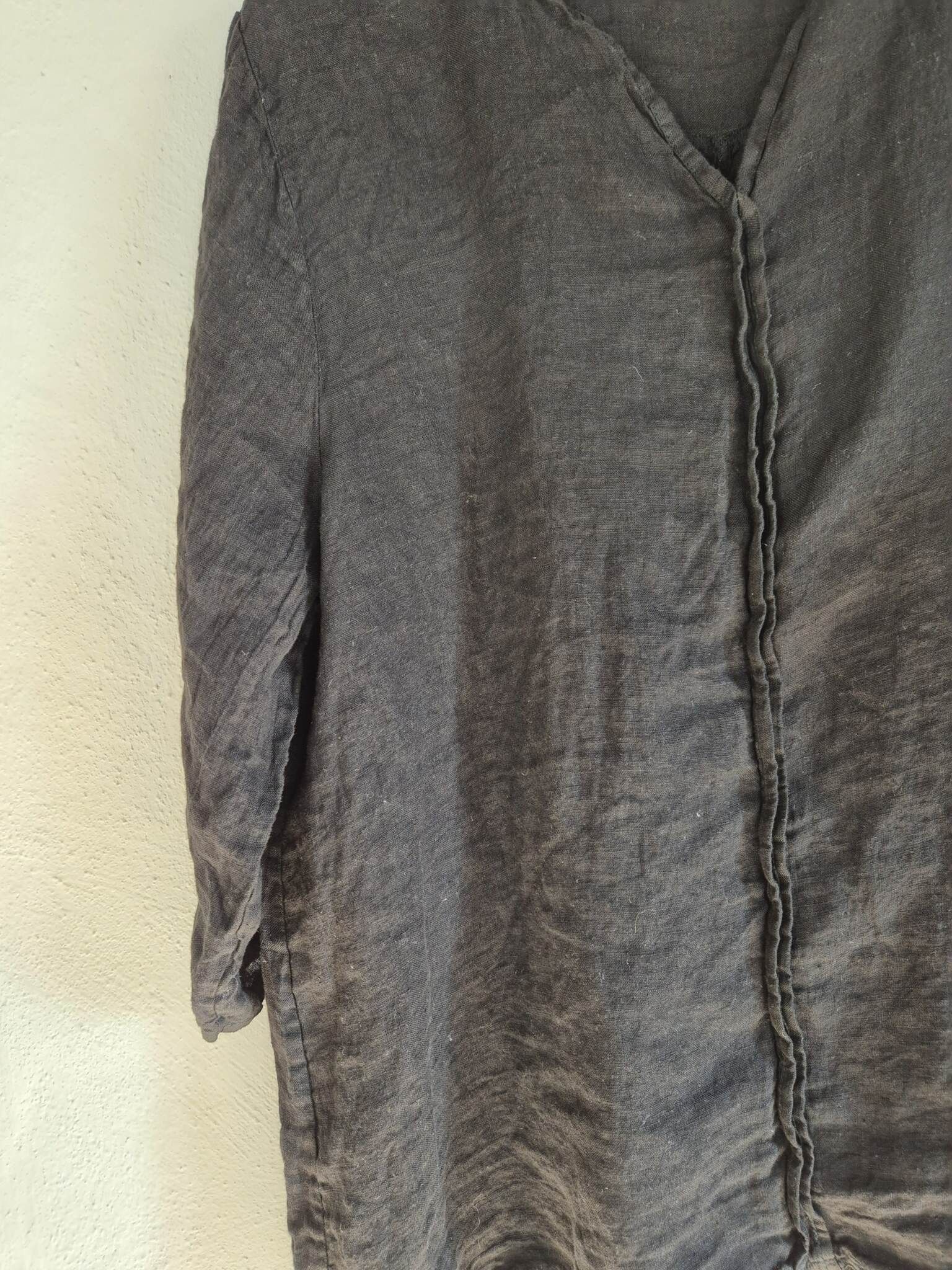 Linne skjorta blus svart