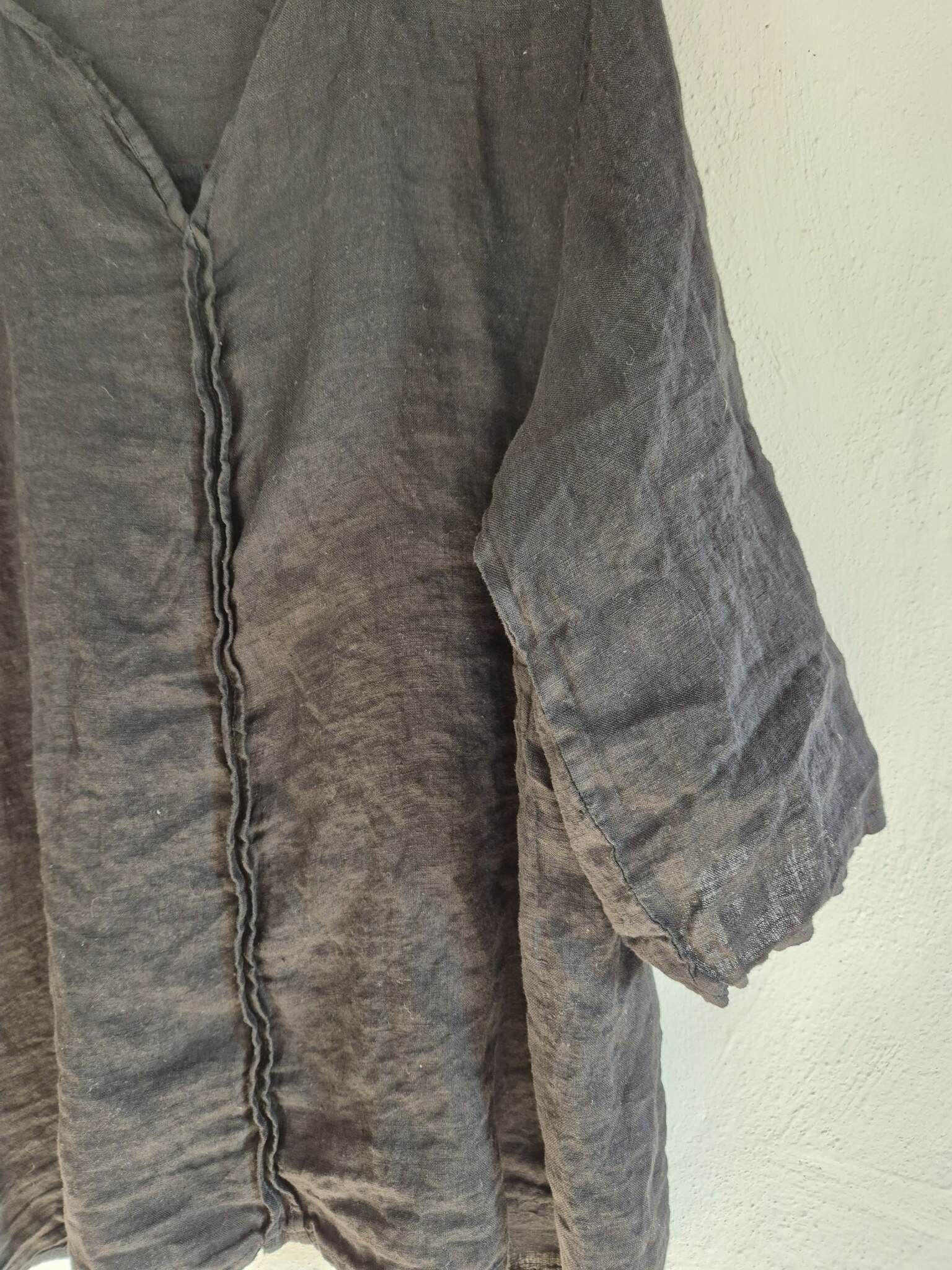 Linne skjorta blus svart