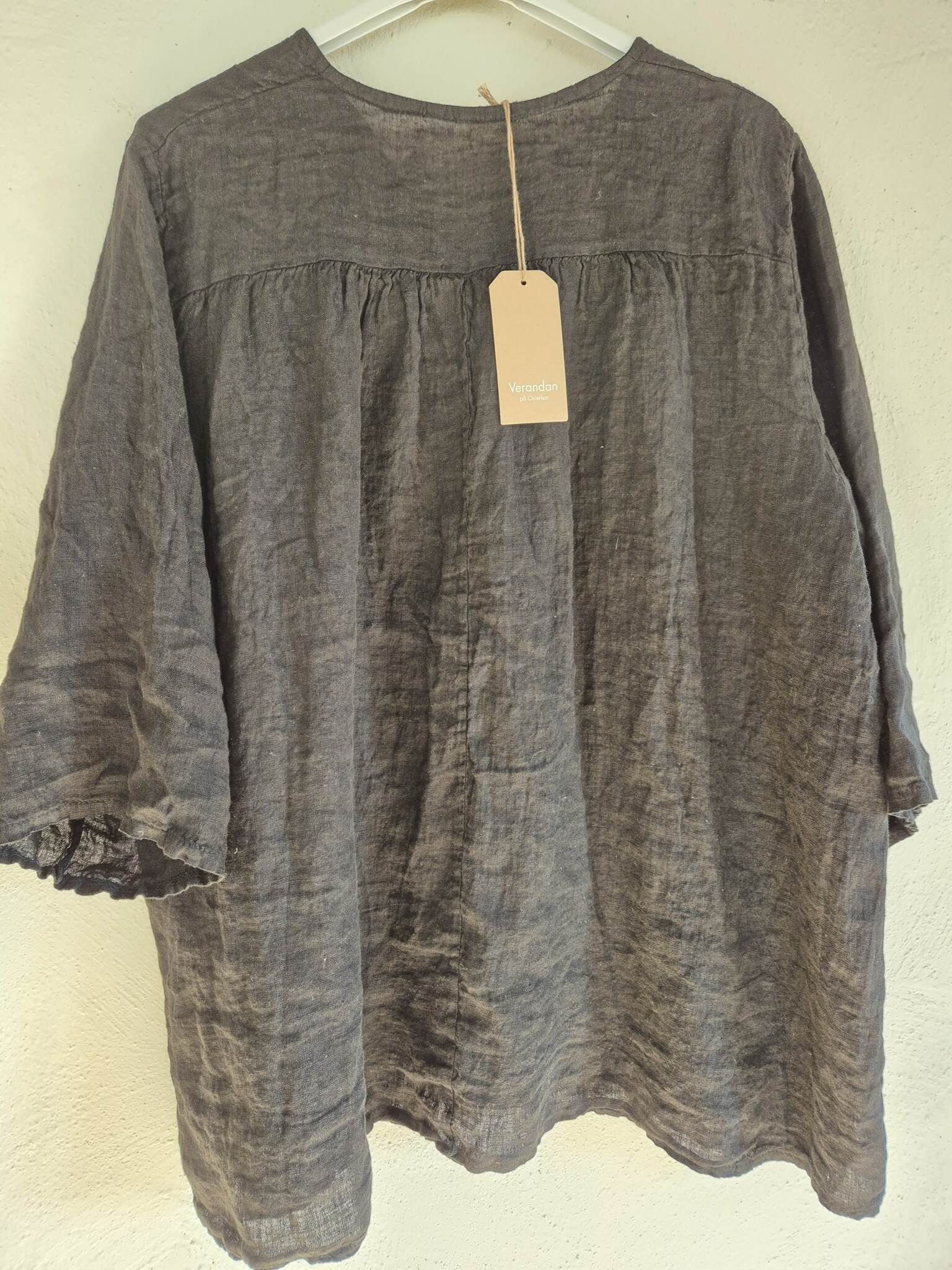Linne skjorta blus svart
